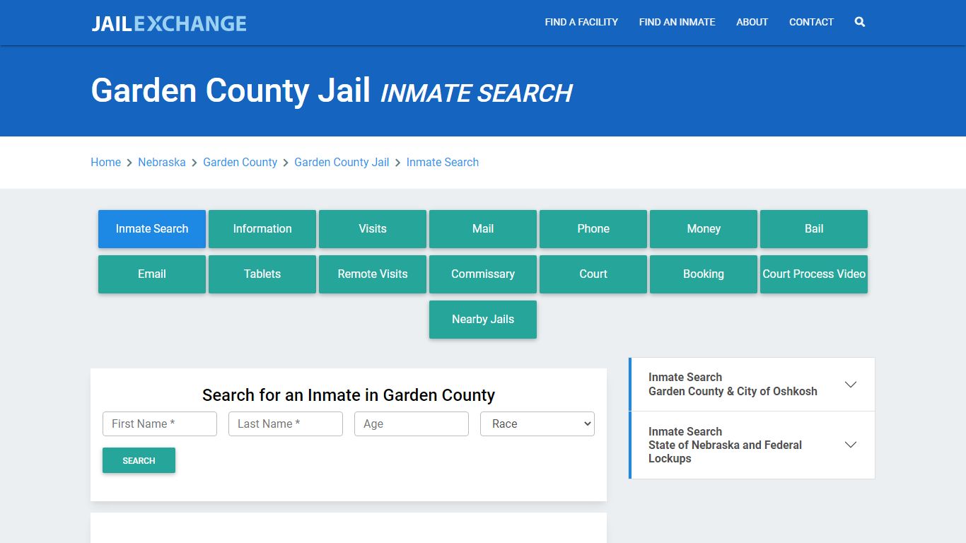 Garden County Jail, NE Inmate Search: Roster & Mugshots